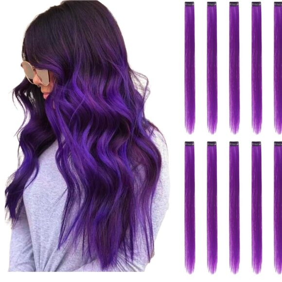 Hair Extensions Clip in 10 Pieces 22 Inch Long - Picture 1 of 9